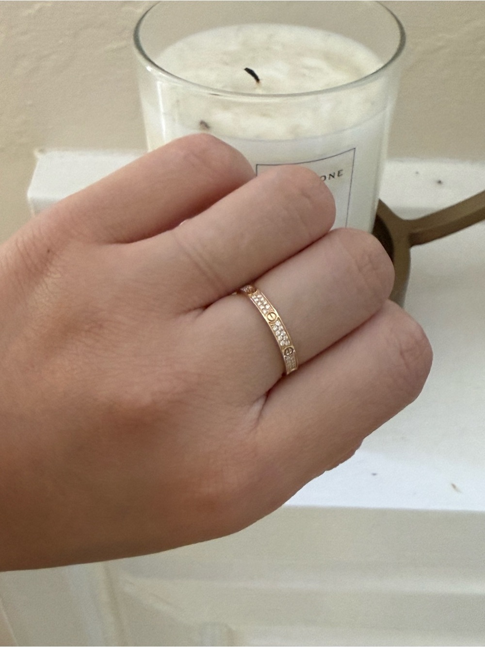 Brand new Cartier Gold Diamond Pavé Love Band - Picture 8 of 15